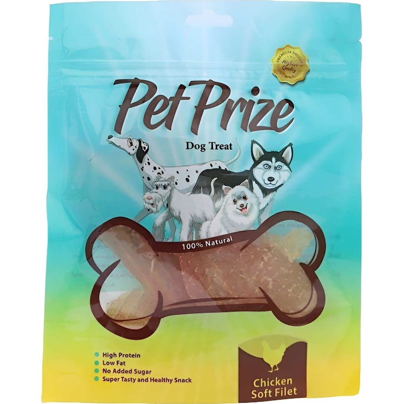 تشویقی سگ | پت پرایز | مدل chicken soft filet | فیله مرغ نرم |وزن 50 گرم