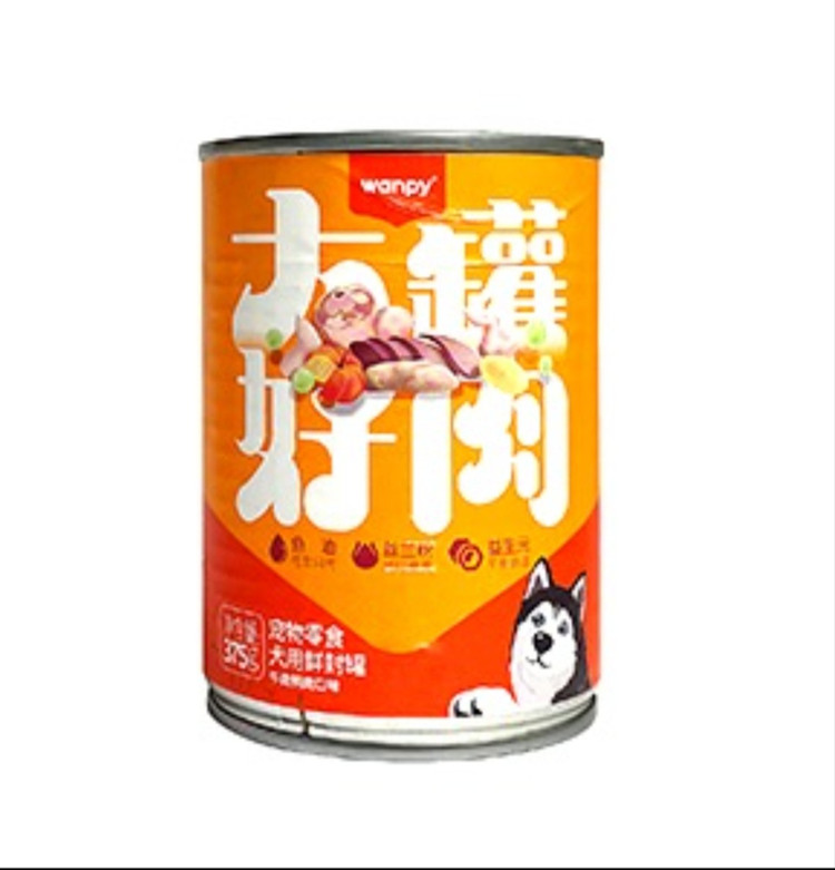 کنسرو غذای سگ ونپی با طعم گوشت گاو و اردک Wanpy Dog Canned Food وزن 375 گرم