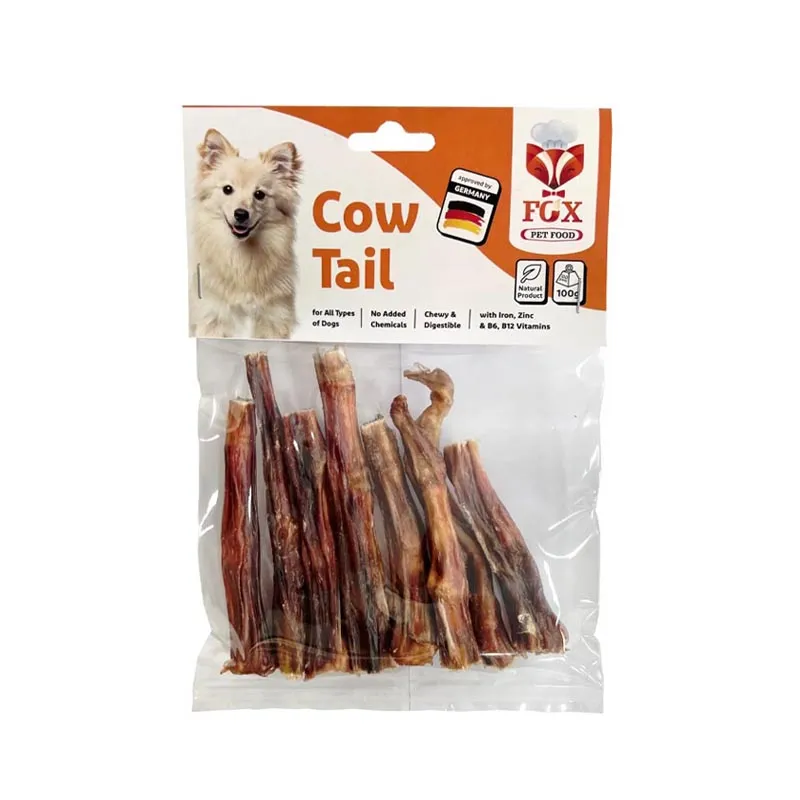 تشویقی طبیعی سگ فاکس با طعم دم گاو  Fox Natural Dog Treat With Cow Tail Flavor